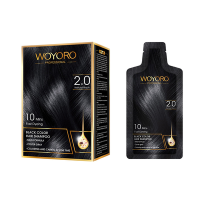 100% Abdeckungs-grauer Haar-Farb-Shampoo-Betriebs-Bestandteil für Haupt-10ml*2